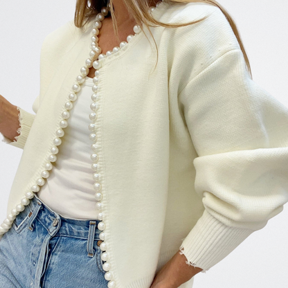 Lucille - Classic Pearl Cardigan