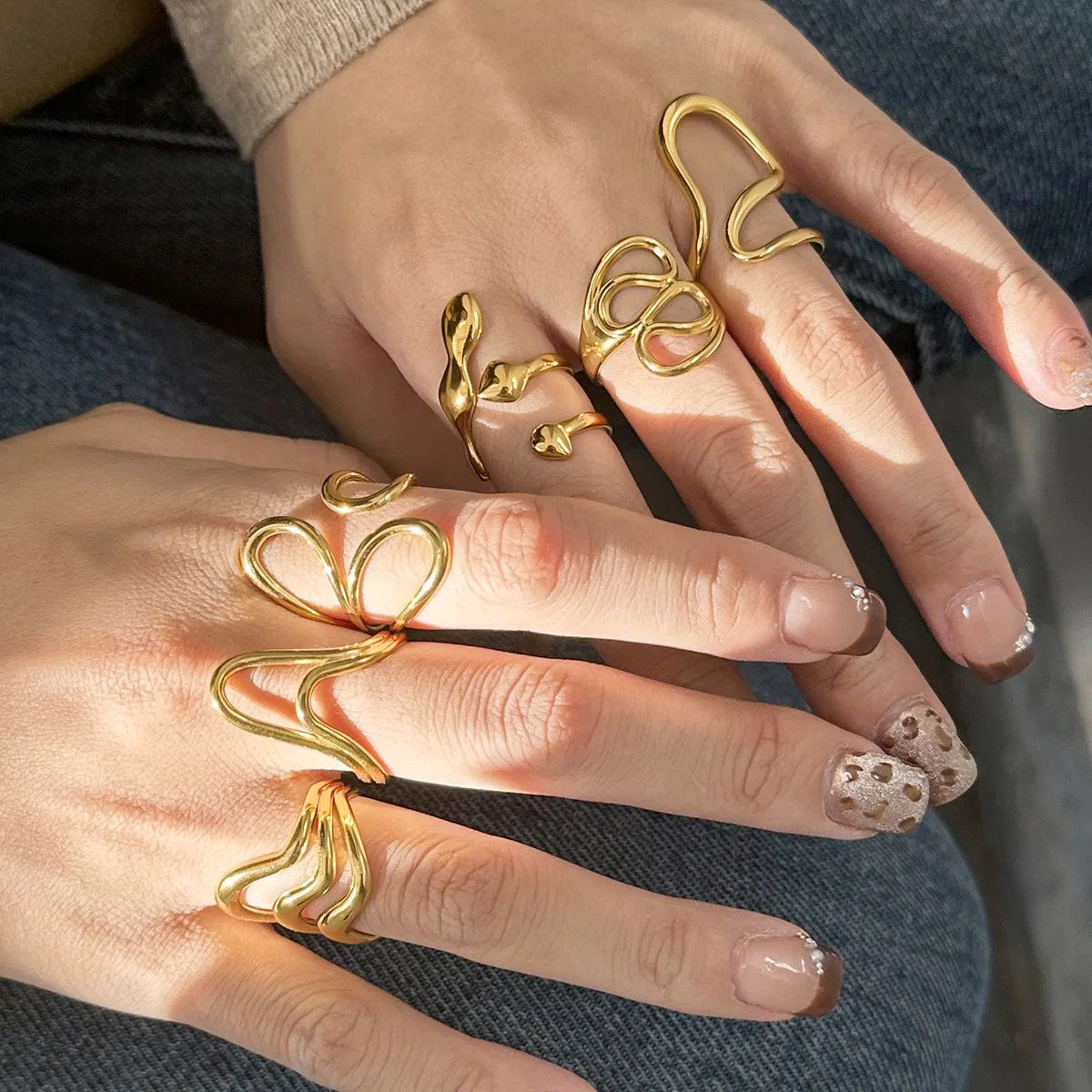 Hyenson - Geometric Gold Ring