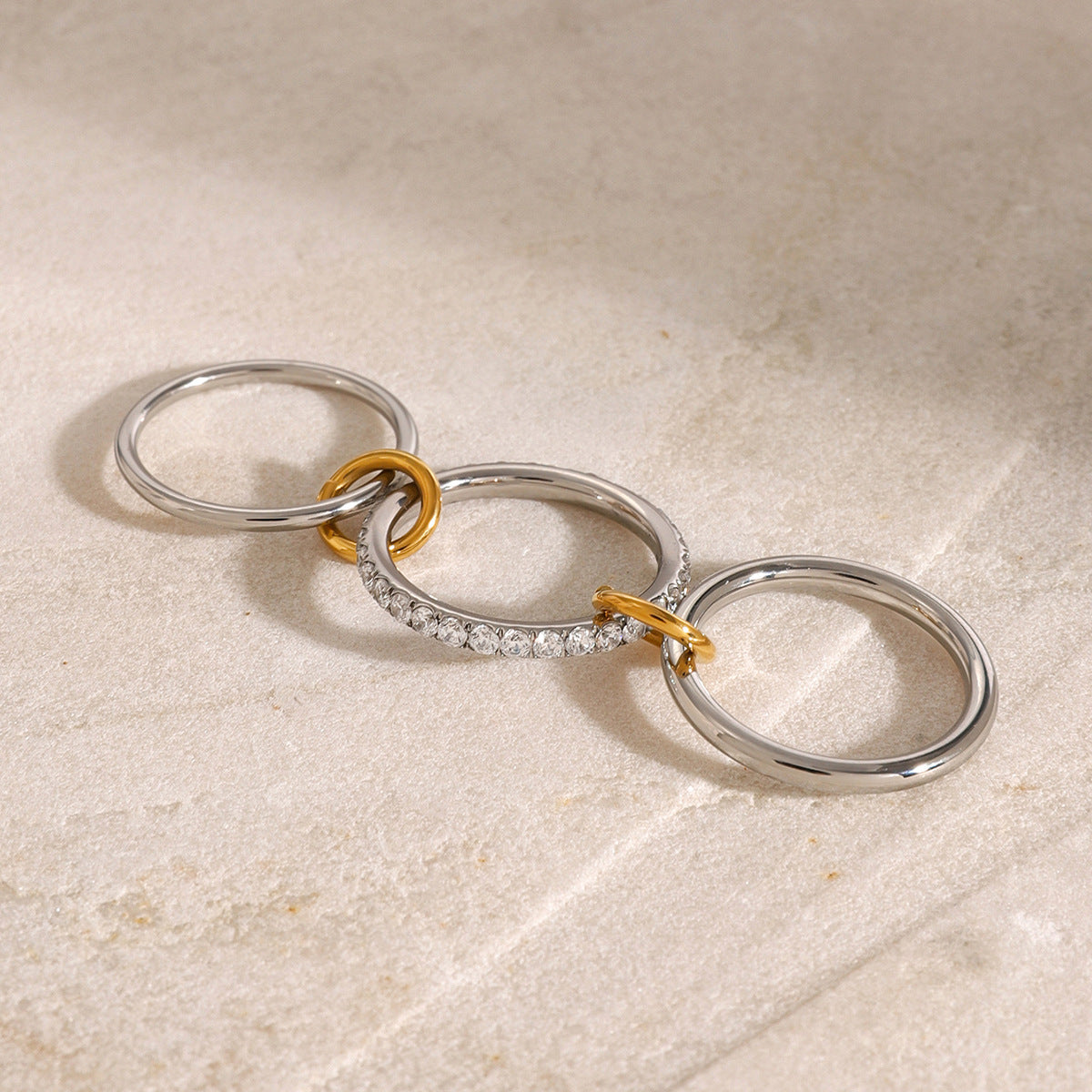 Marion - Stainless Diamond Ring