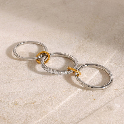 Marion - Stainless Diamond Ring