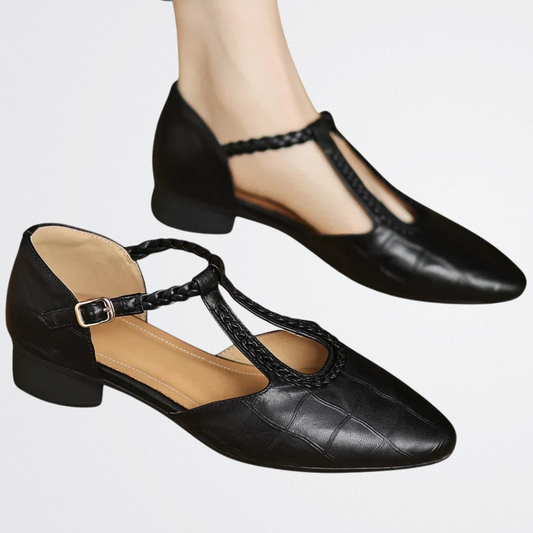 Calista - Vintage V-Strap Flats