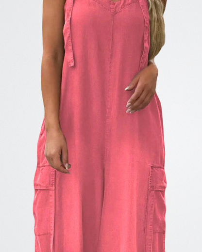 Claire - Soft Wash Loose Jumpsuit