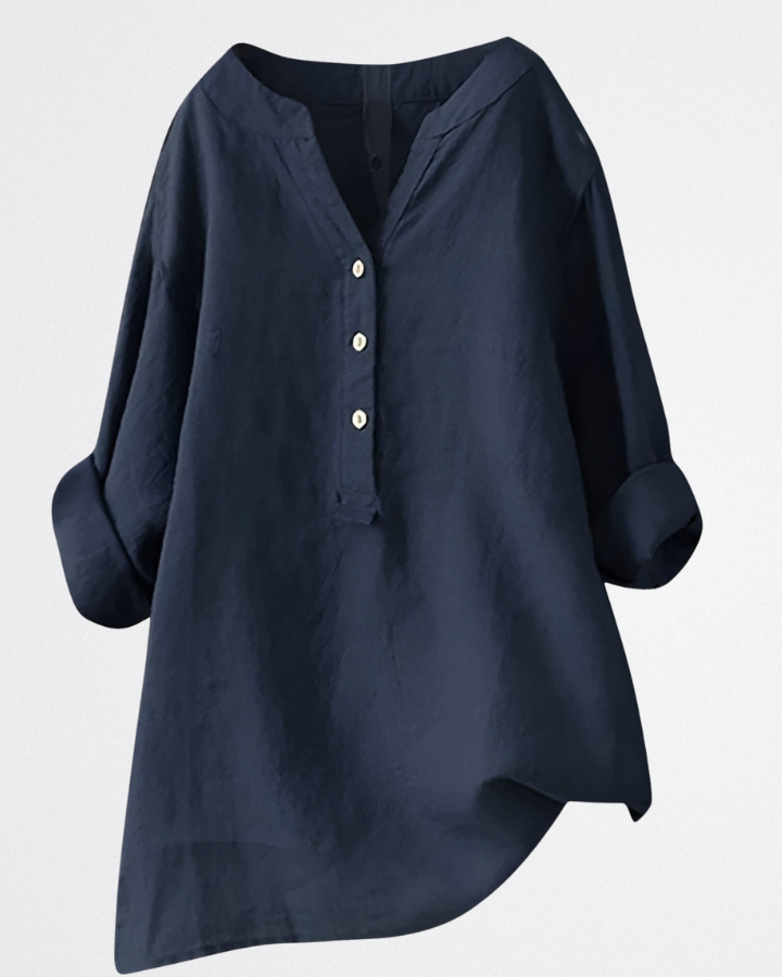 Mila Handcrafted Linen Blouse