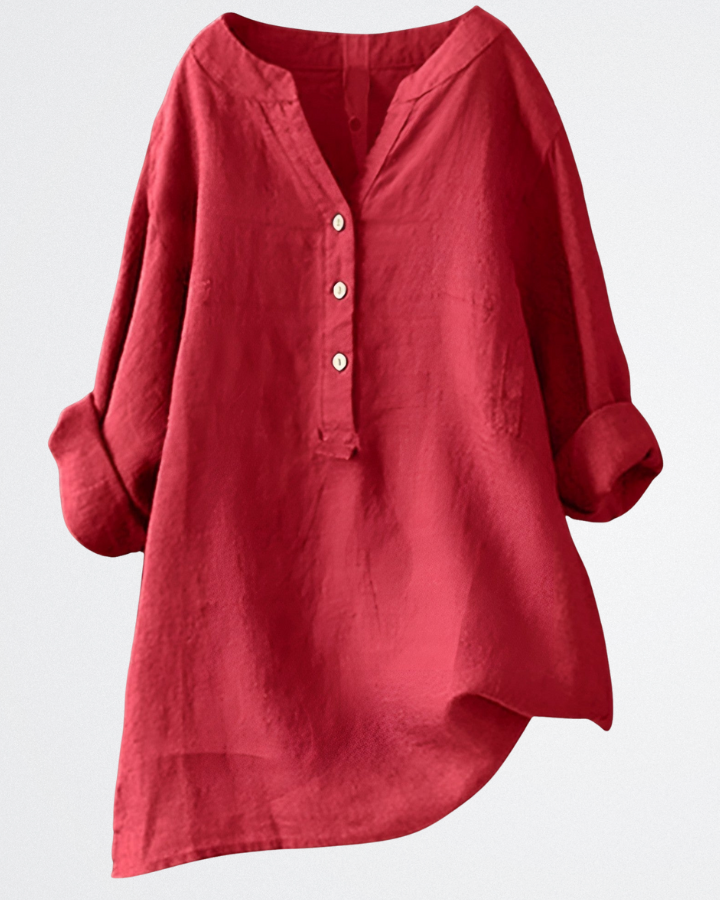 Mila Handcrafted Linen Blouse