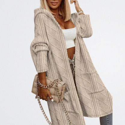 Sierra - Quilted Knit Drape Cardigan