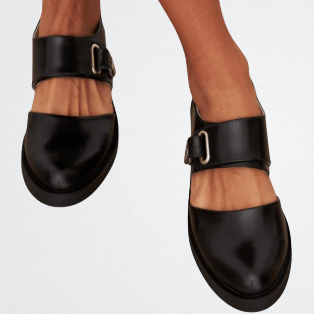 Anna - Polished Buckle Flats