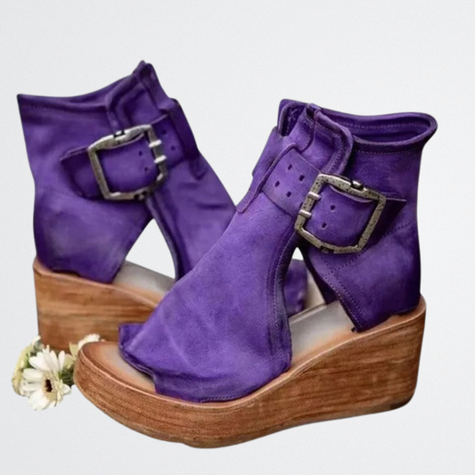 Carmina - Open-Toe Buckle Boots