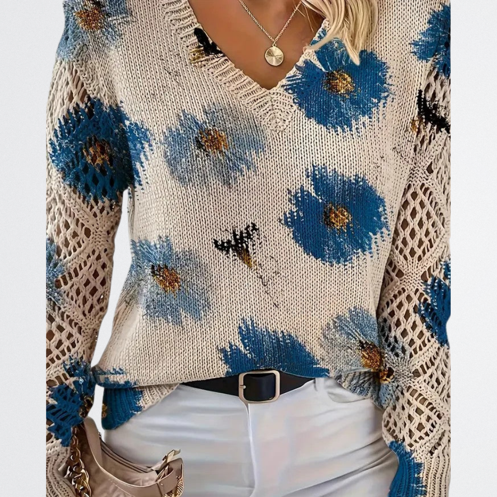 Solara - Wildflower Knit Sweater