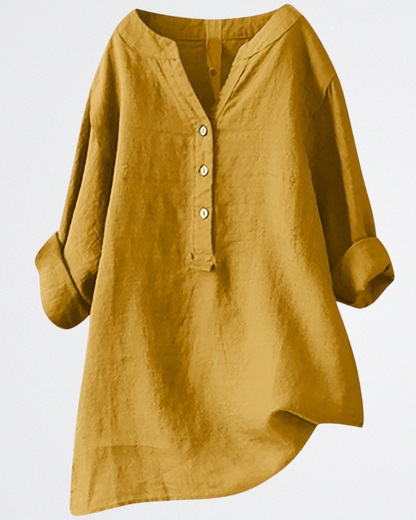 Mila Handcrafted Linen Blouse