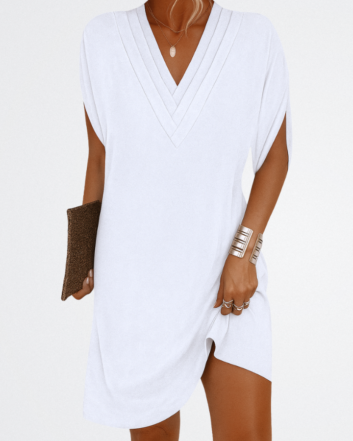Isla - Relaxed V-Neck Dress