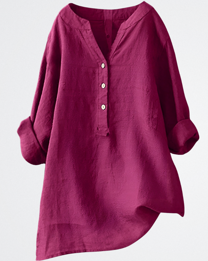 Mila Handcrafted Linen Blouse