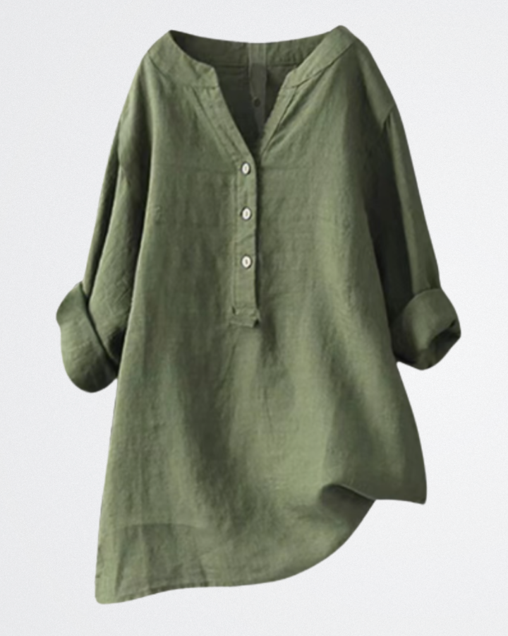 Mila Handcrafted Linen Blouse