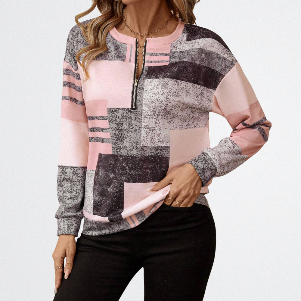 Oceane - Abstract Zip Top