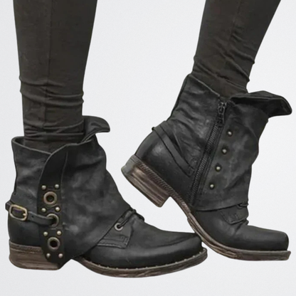 Mayzheen - Vintage Fold-Over Boots
