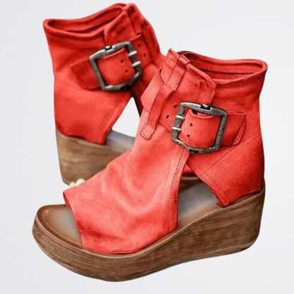 Carmina - Open-Toe Buckle Boots