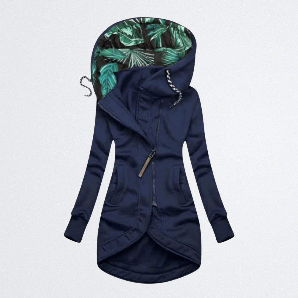 Aysha - Palm-Lined Zip Coat