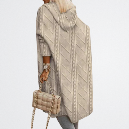 Sierra - Quilted Knit Drape Cardigan