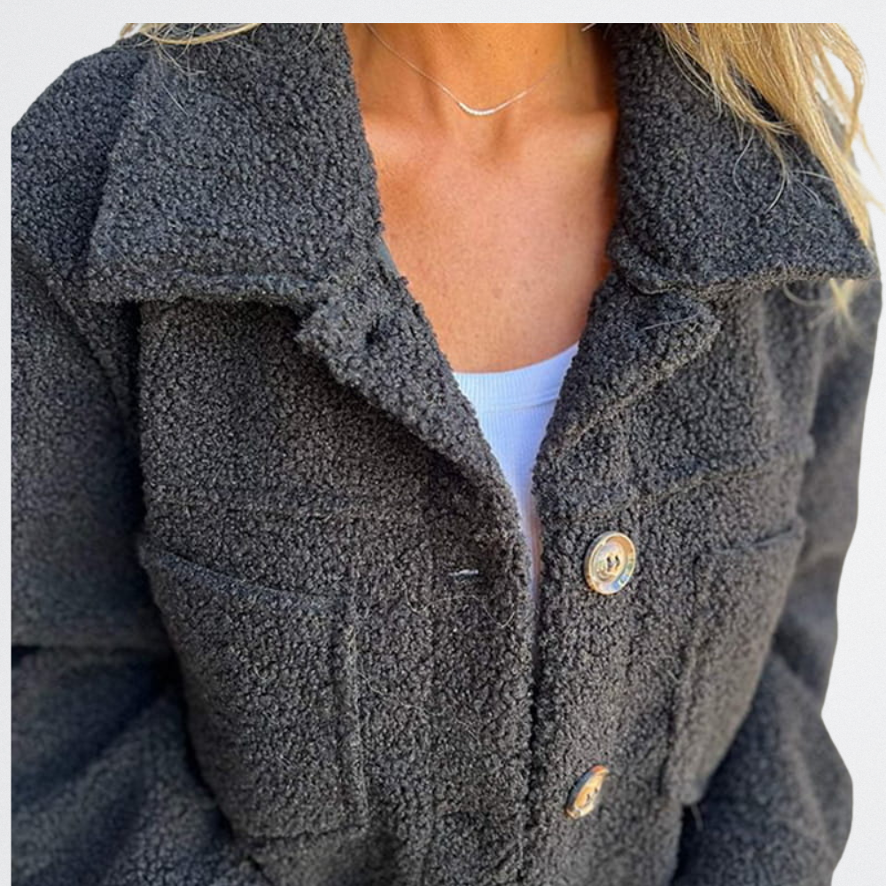 Ione - Plush Button-Up Jacket