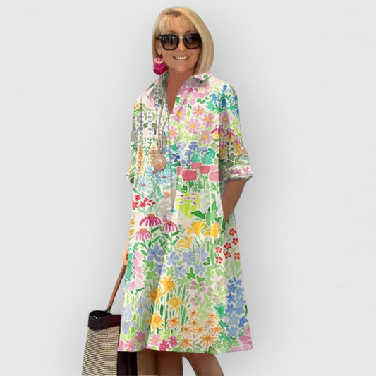 Isla Bloomscape Cotton Dress