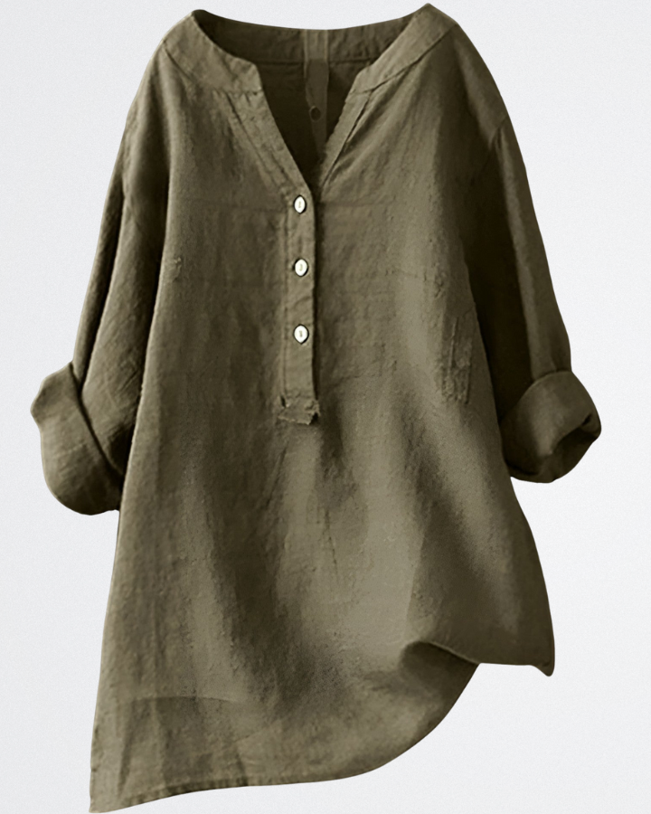 Mila Handcrafted Linen Blouse