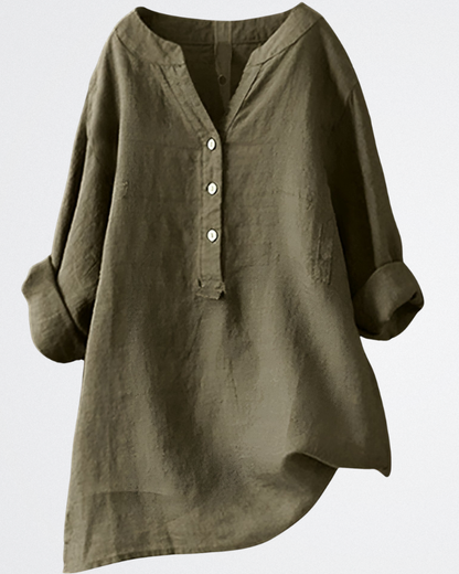 Mila Handcrafted Linen Blouse