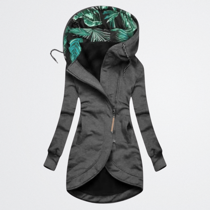 Aysha - Palm-Lined Zip Coat