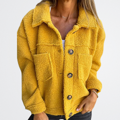 Ione - Plush Button-Up Jacket