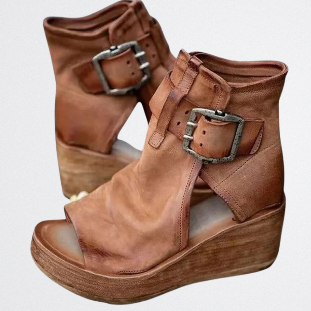 Carmina - Open-Toe Buckle Boots