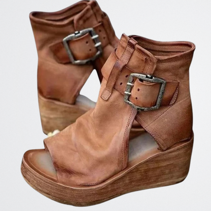 Carmina - Open-Toe Buckle Boots