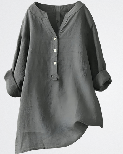 Mila Handcrafted Linen Blouse