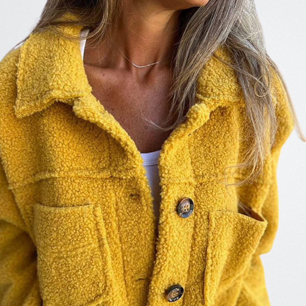 Ione - Plush Button-Up Jacket