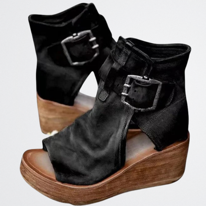 Carmina - Open-Toe Buckle Boots