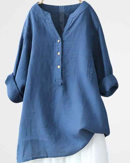 Mila Handcrafted Linen Blouse