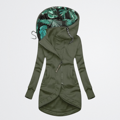 Aysha - Palm-Lined Zip Coat