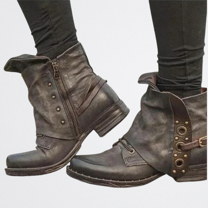 Mayzheen - Vintage Fold-Over Boots