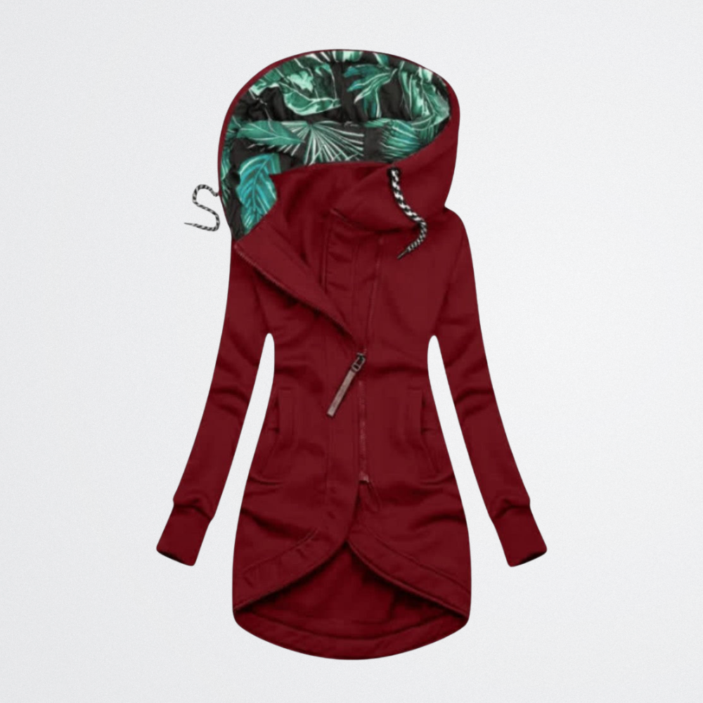 Aysha - Palm-Lined Zip Coat