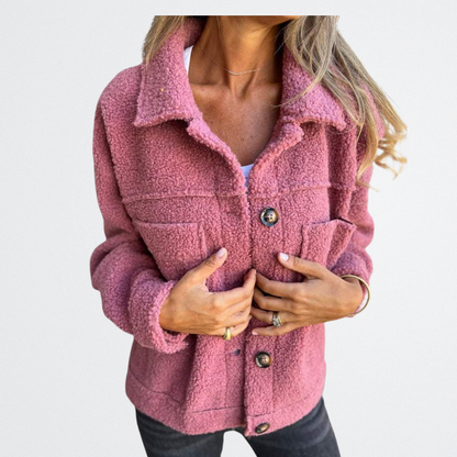 Ione - Plush Button-Up Jacket