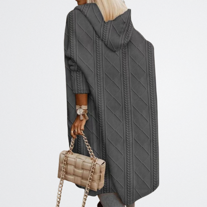 Sierra - Quilted Knit Drape Cardigan