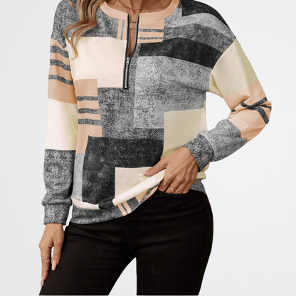 Oceane - Abstract Zip Top