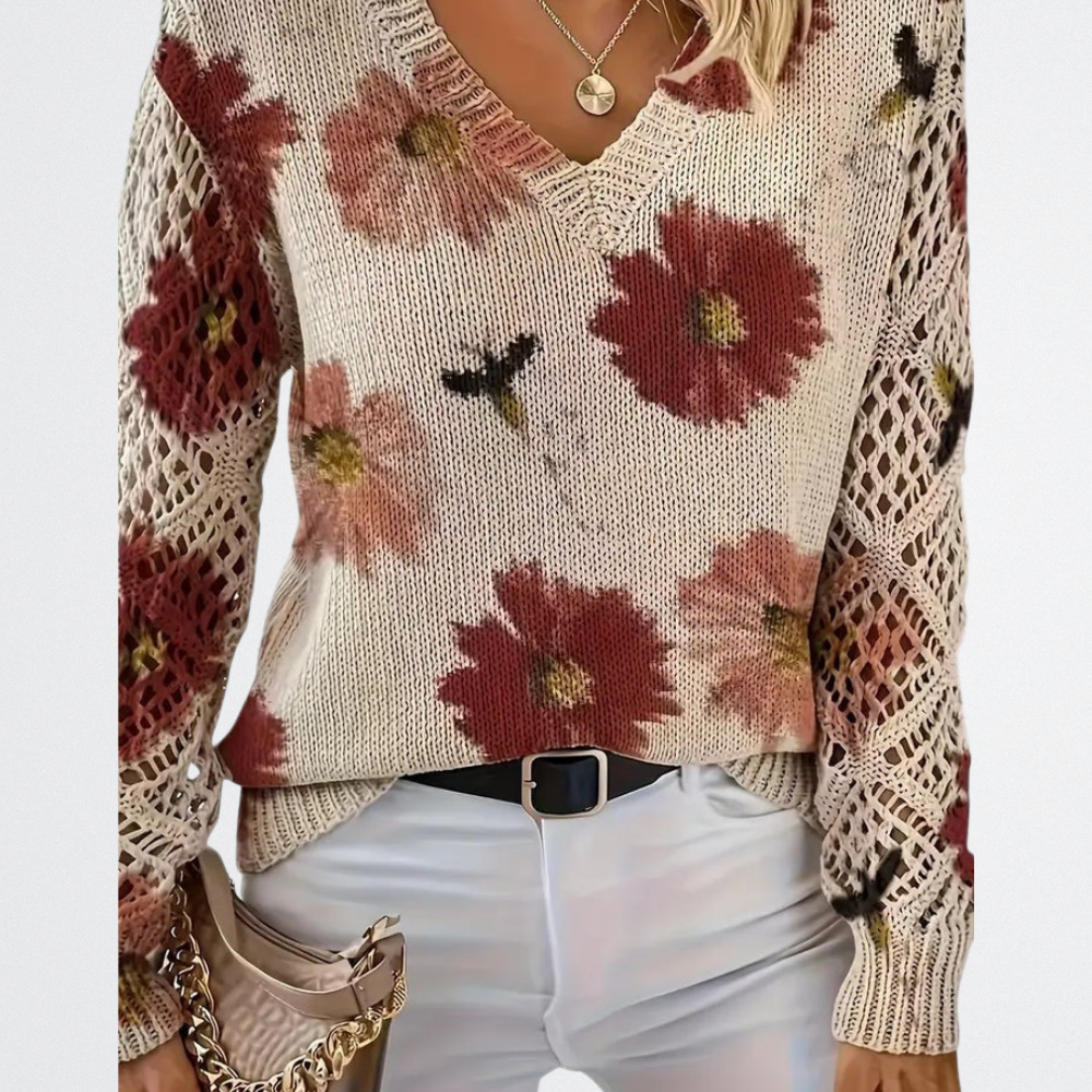 Solara - Wildflower Knit Sweater