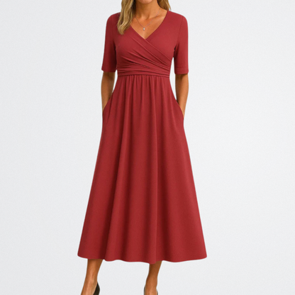 Isadora - Elegant V-Neck Dress