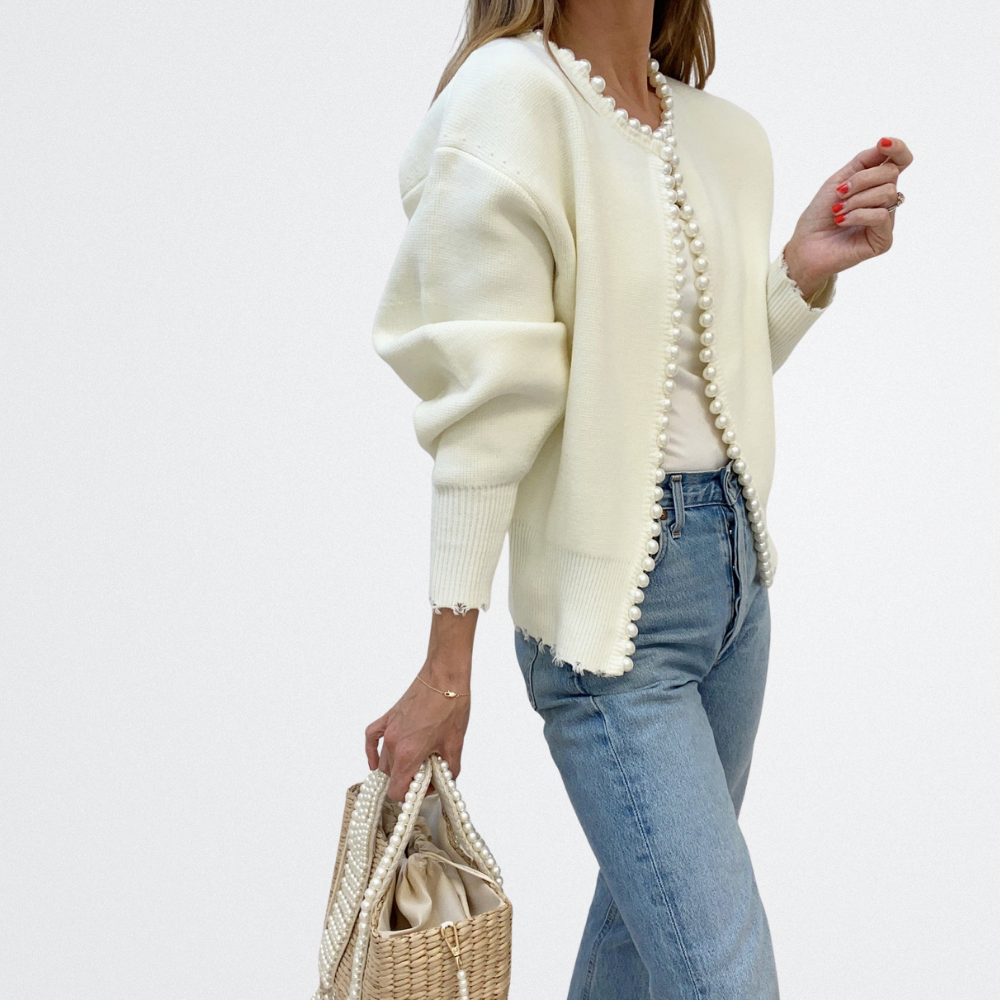 Lucille - Classic Pearl Cardigan