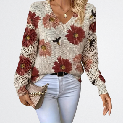 Solara - Wildflower Knit Sweater