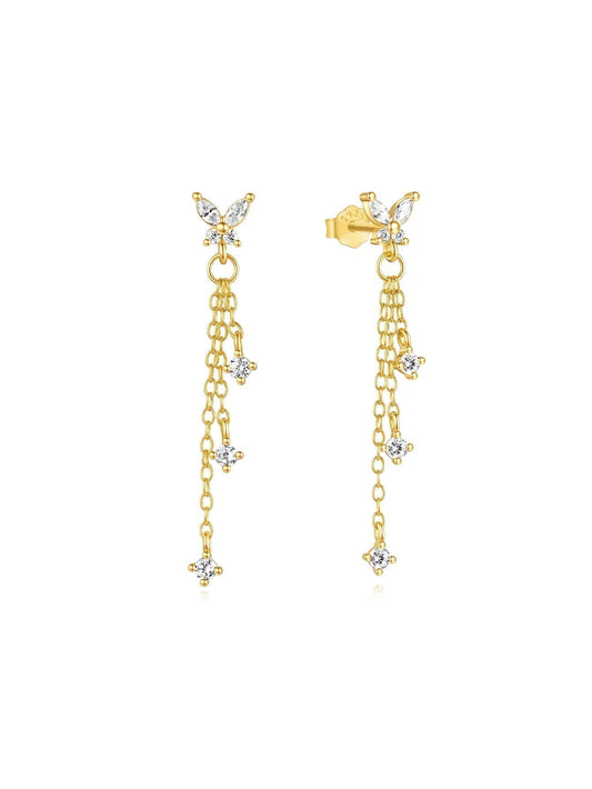 Mollie - Butterfly Earrings with Zirconia