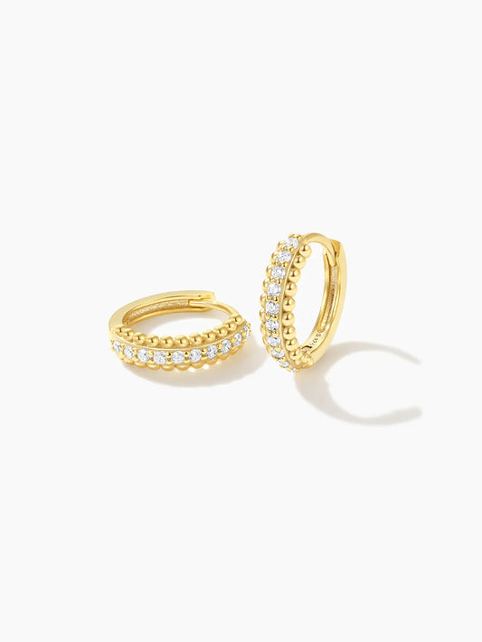 Hoop Earrings with Zirconia – Bennett