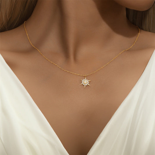 Christabell - Opal-Sunflower-Gold Necklace