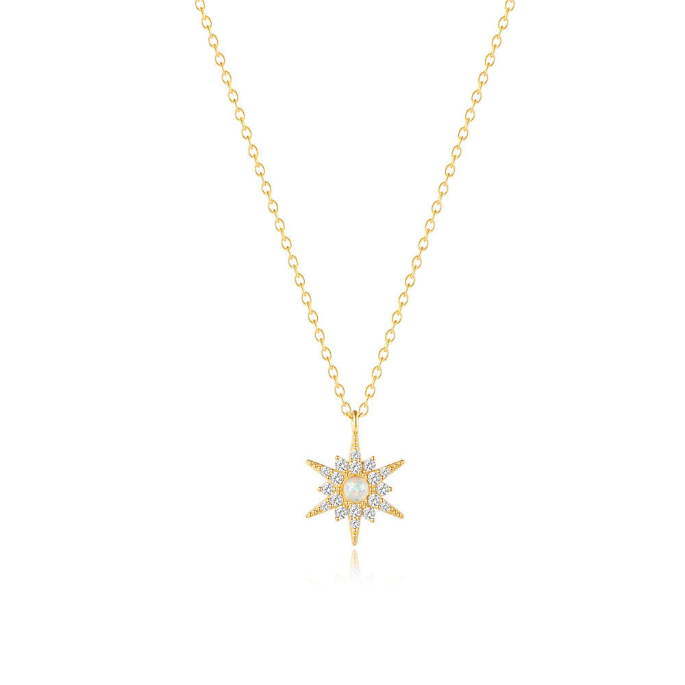 Christabell - Opal-Sunflower-Gold Necklace