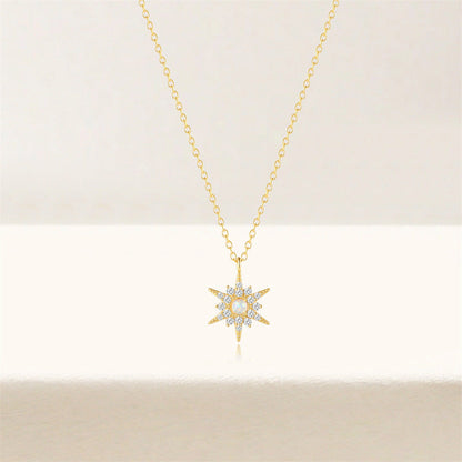 Christabell - Opal-Sunflower-Gold Necklace