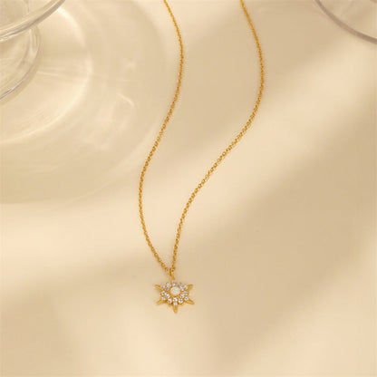 Christabell - Opal-Sunflower-Gold Necklace