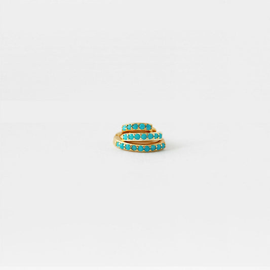 Sleford - Turquoise Hoop Earrings